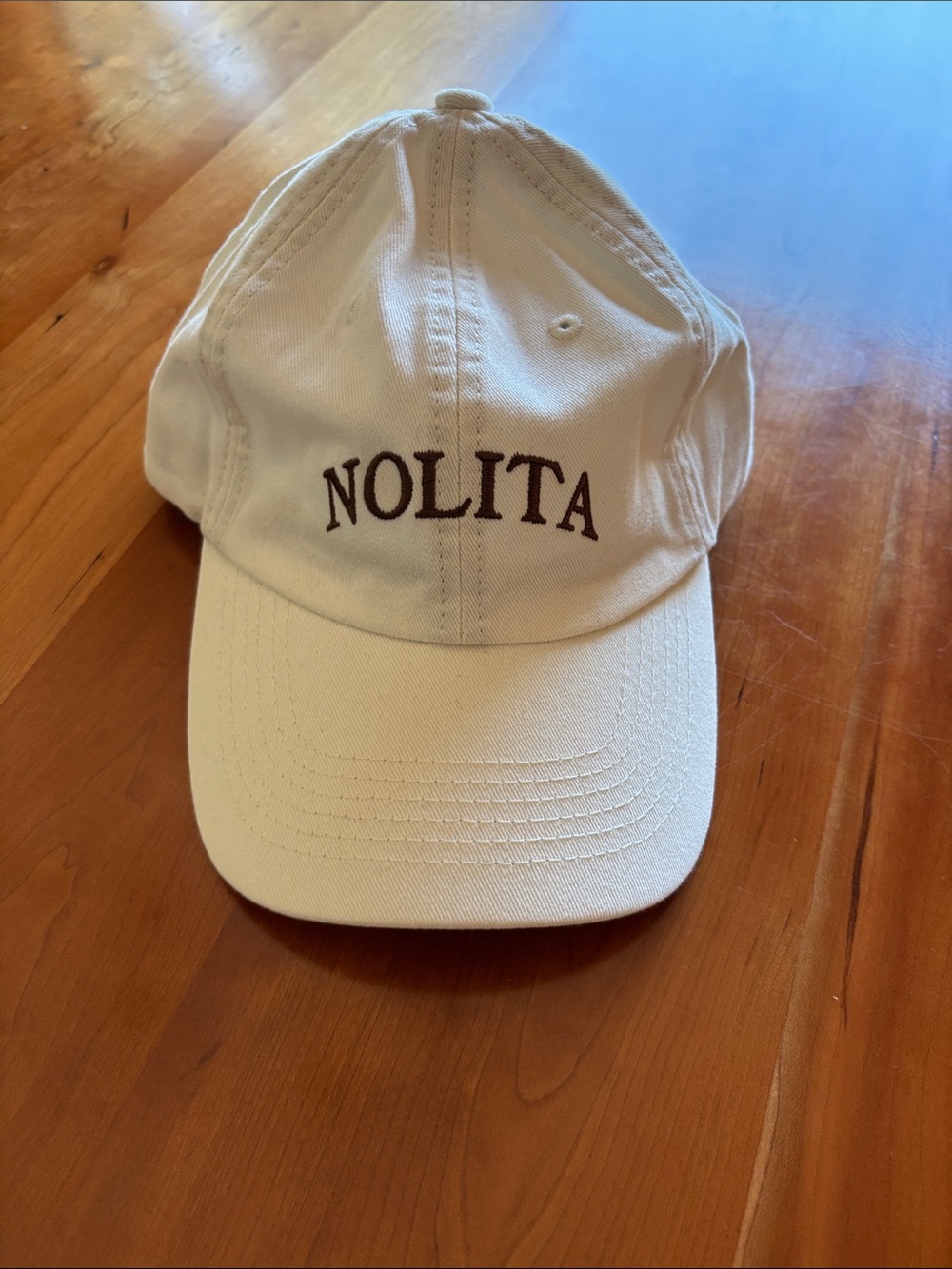 NOLITA Cream Baseball Cap - Women's Cotton Hat - New York or Nowhere